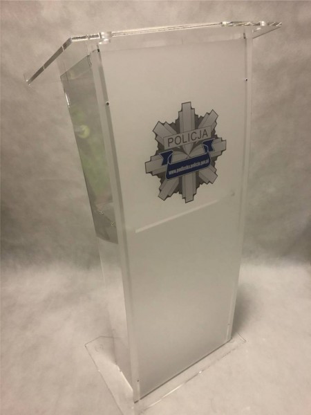 MP-L acrylic lectern with logo